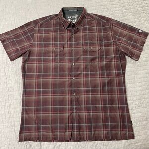 KÜHL Eluxor Response Lightweight Plaid Men XL Short Sleeve Hiking Travel Outdoor